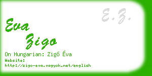 eva zigo business card
